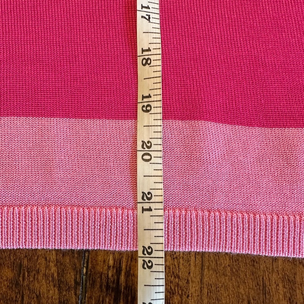 Lauren Ralph Lauren | Striped Knit Sweater, Pink & Orange Striped, Size PS - Picture 7 of 7